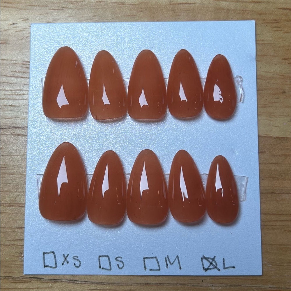 Jelly Orange Press-On Nails